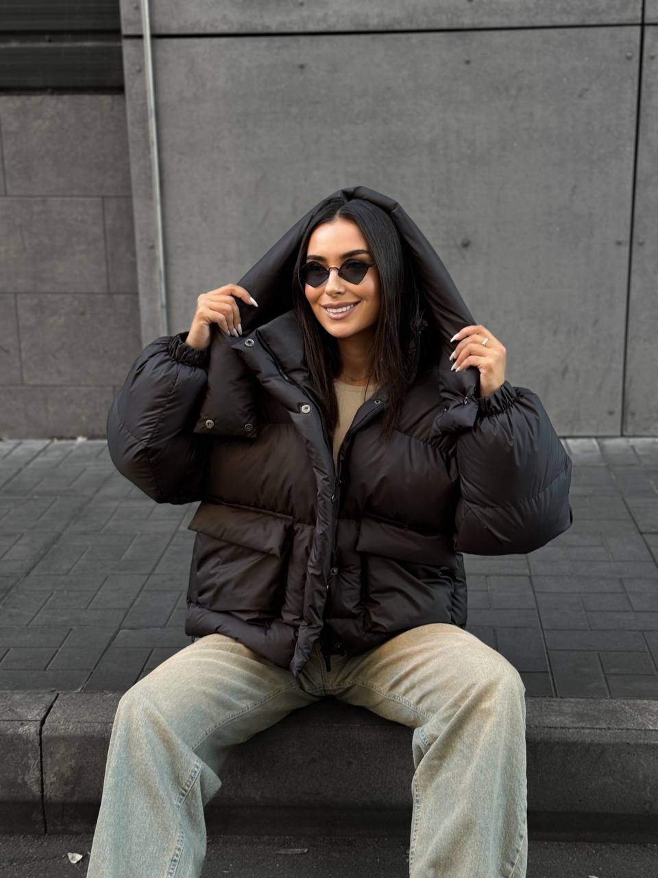 Пуфер жіночій Чорний